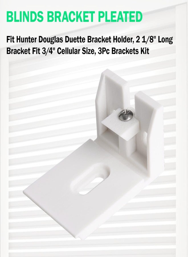 EAORBD Blinds Shade Bracket for Hunter Douglas Duette Bracketm, 3/4" Blind Mounting Bracket for Honeycomb, Cellular, Duette, Applause Shades, Stanard Pull Cord Douglas Brackets 3pc - Image 4